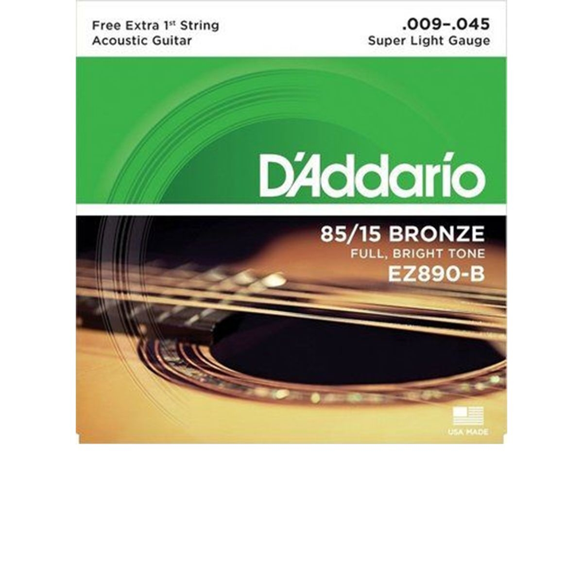 Encordoamento de Violão Aço D'Addario 0.09