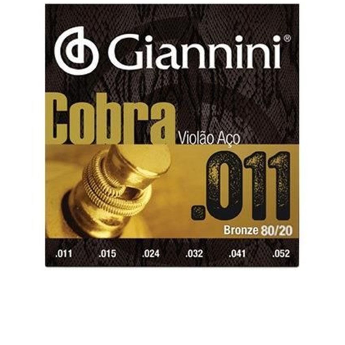 Encordoamento de Violão Aço Giannini Cobra 0.11