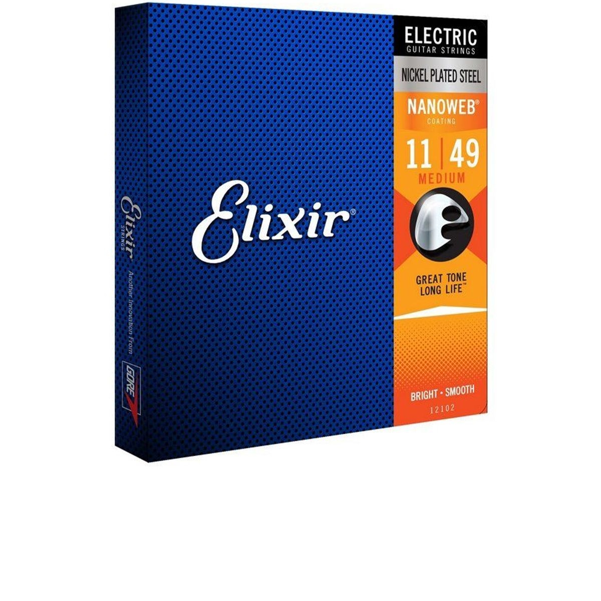 Encordoamento de Guitarra Elixir 011 NANOWEB Medium 12102