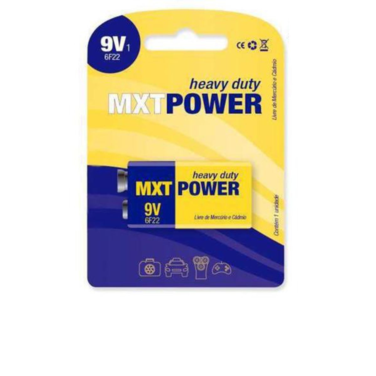 Bateria 9V Power Heavy Duty MXT 6F22