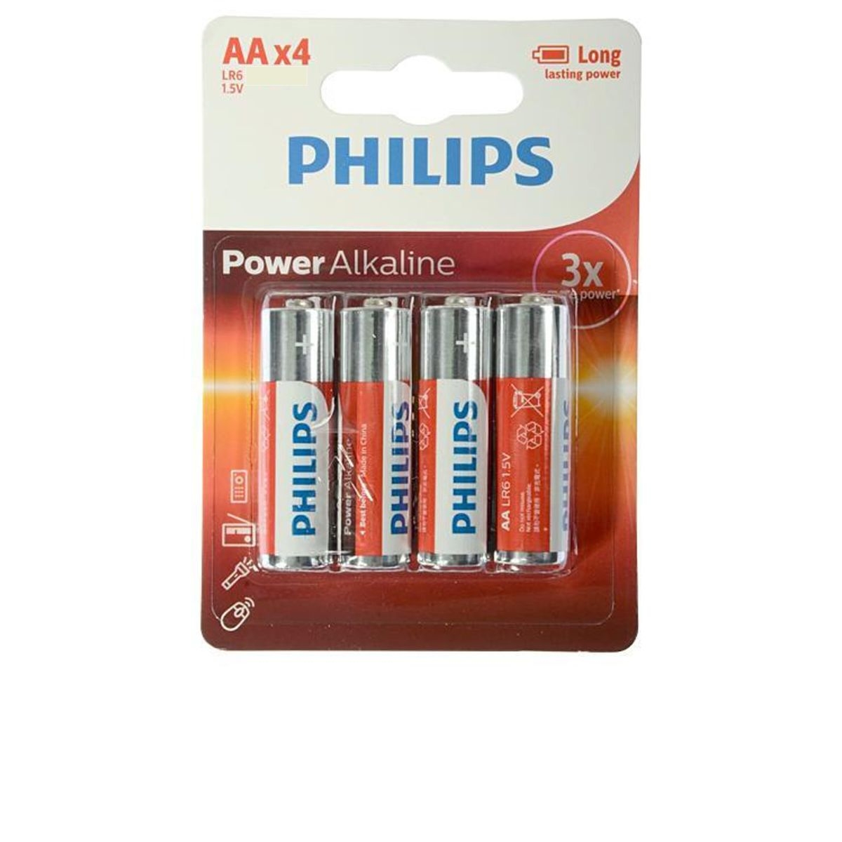 Pilha Alcalina Power AA Phillips LR6P4B/97