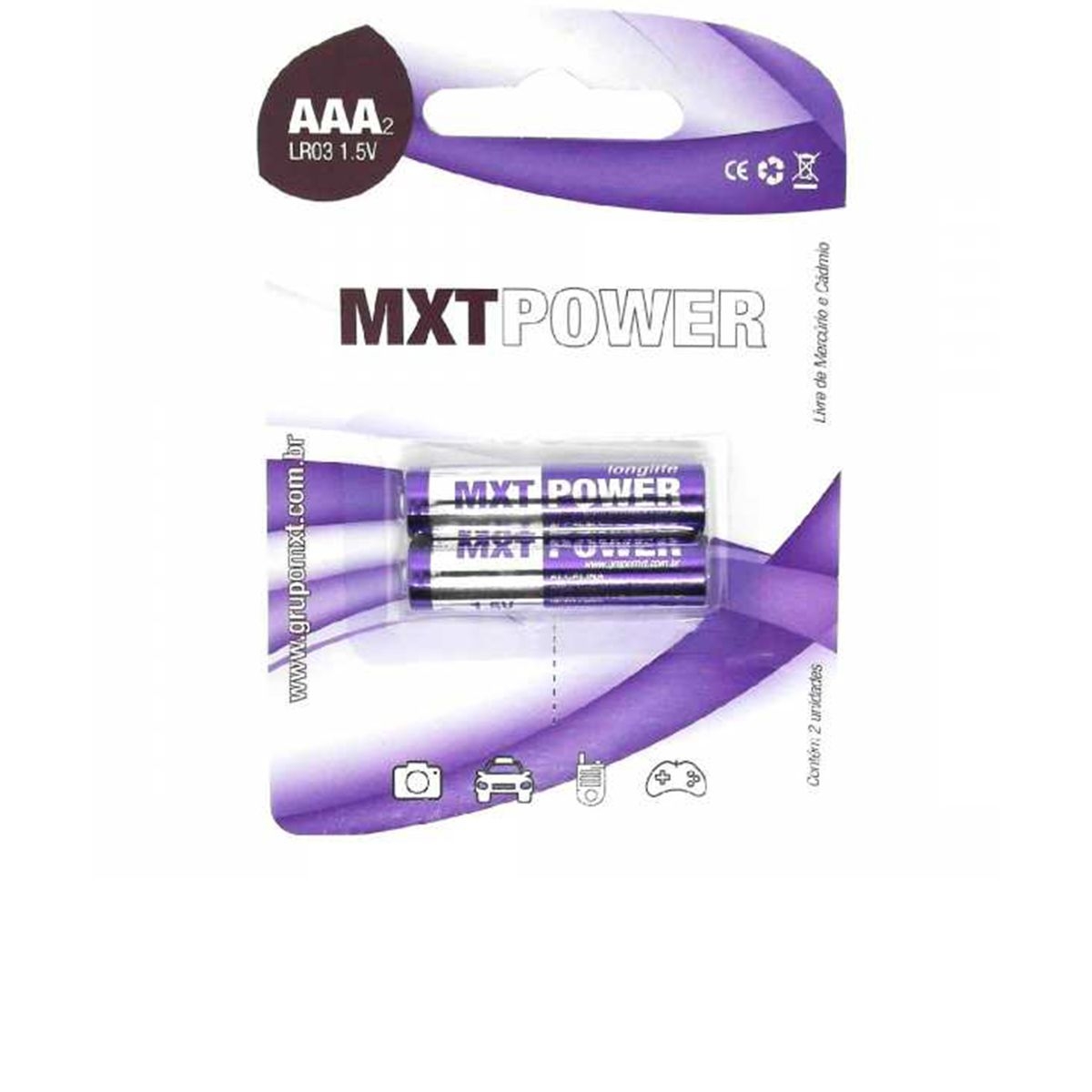 Pilha Alcalina Power AAA MXT LR03 1.5V
